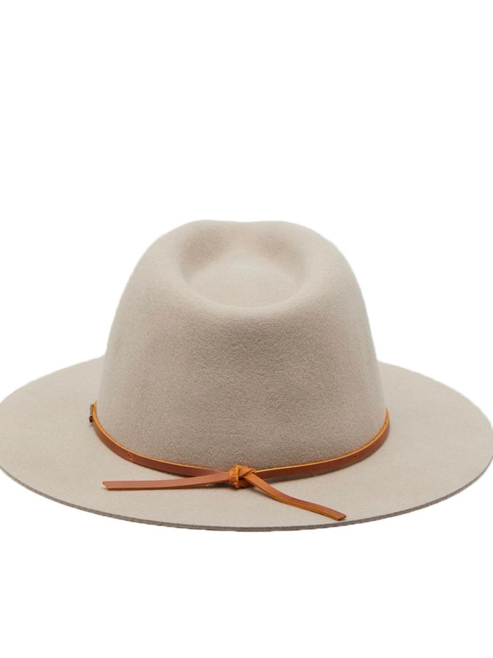 Brixton Timberwolf Wesley Fedora with Tan Leather Band